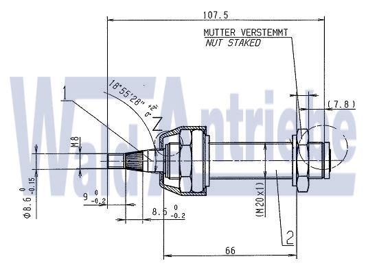 SWF 106020 Bearing bolt