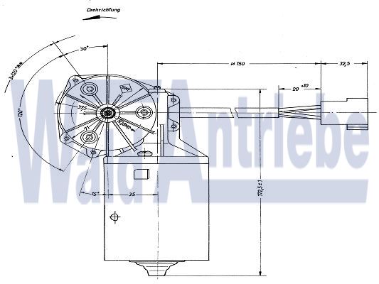 SWF 402415 Wischermotor