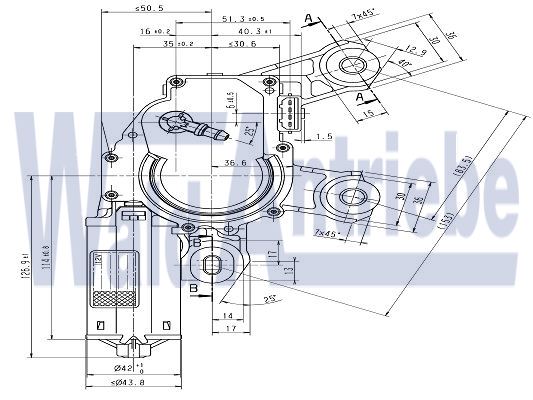 SWF 404219 Wiper motor, rear, AUDI A4,