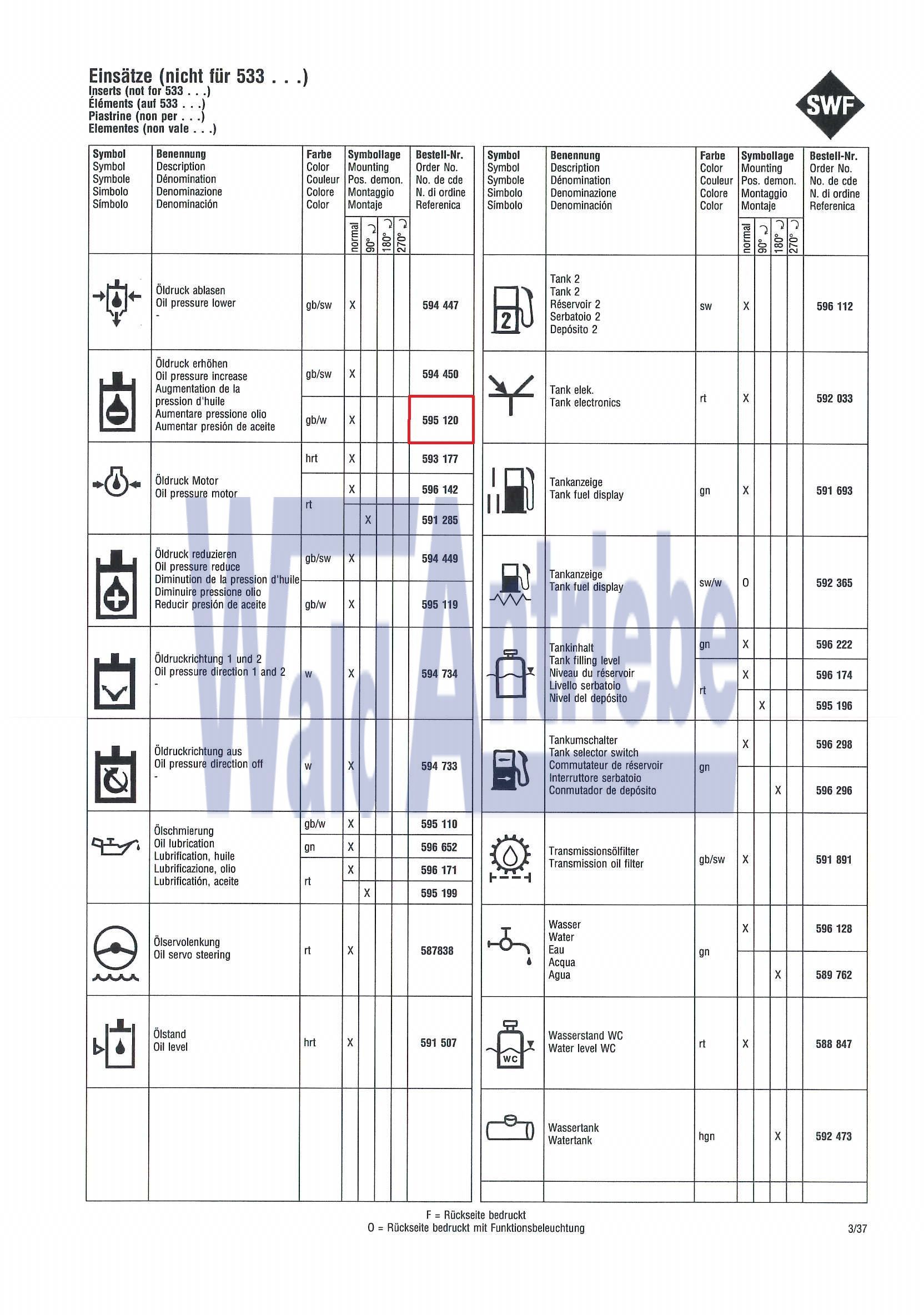 SWF 595120 Insert