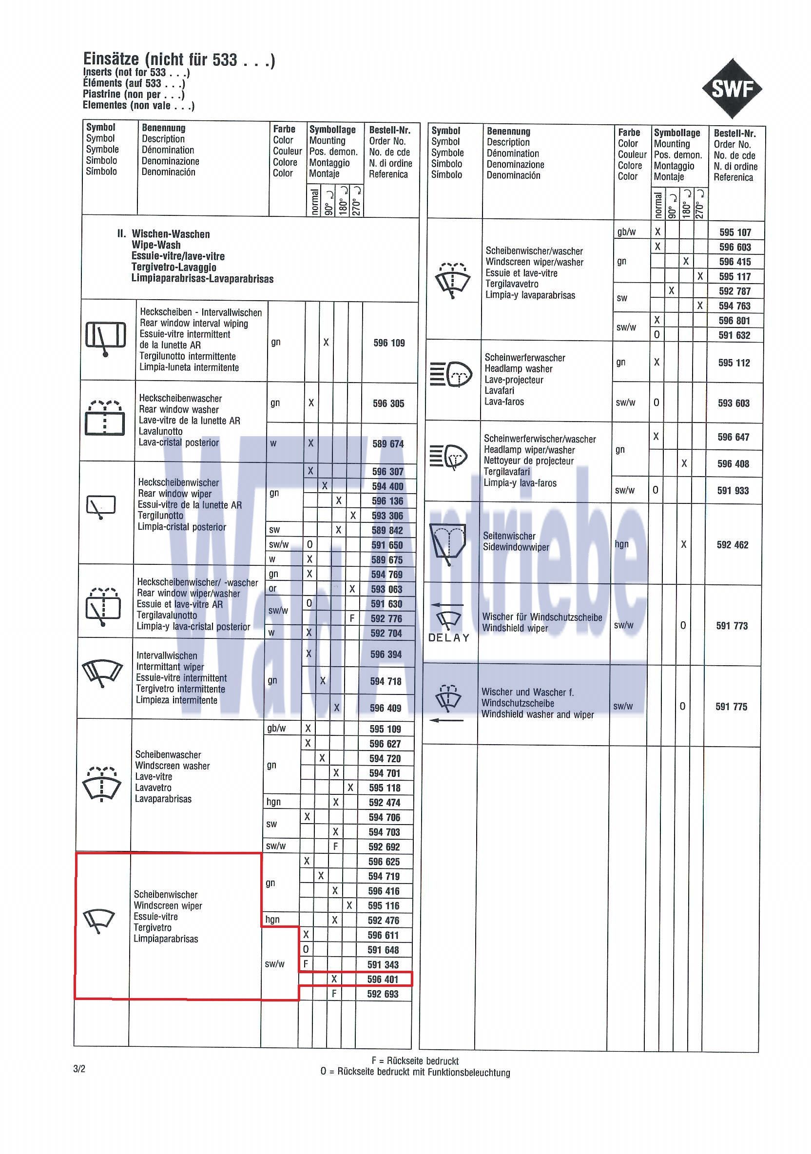 SWF 596401 Insert/insert